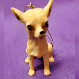 Charming Tan Chi-hua-hu Dog Ornament